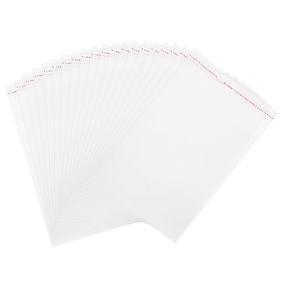 Uxcell 50 Pack Acid-Free Crystal Clear Sleeves (7.9x5.5 Inch) - Resealable Photo Sleeves Storage Bags Transparent Sealing Bag for Art Prints/Pictures/Photos/Framing/Mat