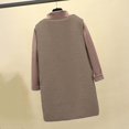 thumbnail image 4 of Yigetop Fleece Vest, Women's Solid Color Lambhair Round Tie Pocket Warm Loose Casual Long Vest Sherpa Vest Womens Coffee 2XL, 4 of 4