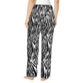 thumbnail image 3 of Uemuo Zebra Pattern Women's Wide Leg Palazzo Lounge Pants with Pockets Light Weight Loose Comfy Casual Pajama Pants-Medium, 3 of 9