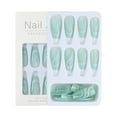 thumbnail image 1 of Ballet Wearable French Nails Gentle Thin Finished Nail Stickers Removable Reusable Jelly Glue, 1 of 5