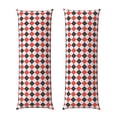 thumbnail image 1 of Balery Red and black argyle Funda Protectora para Almohada Corporal de Algodón Hipoalergénico con Cierre(55 x 21 pulgadas), Almohadas No Incluidas, 1 of 7
