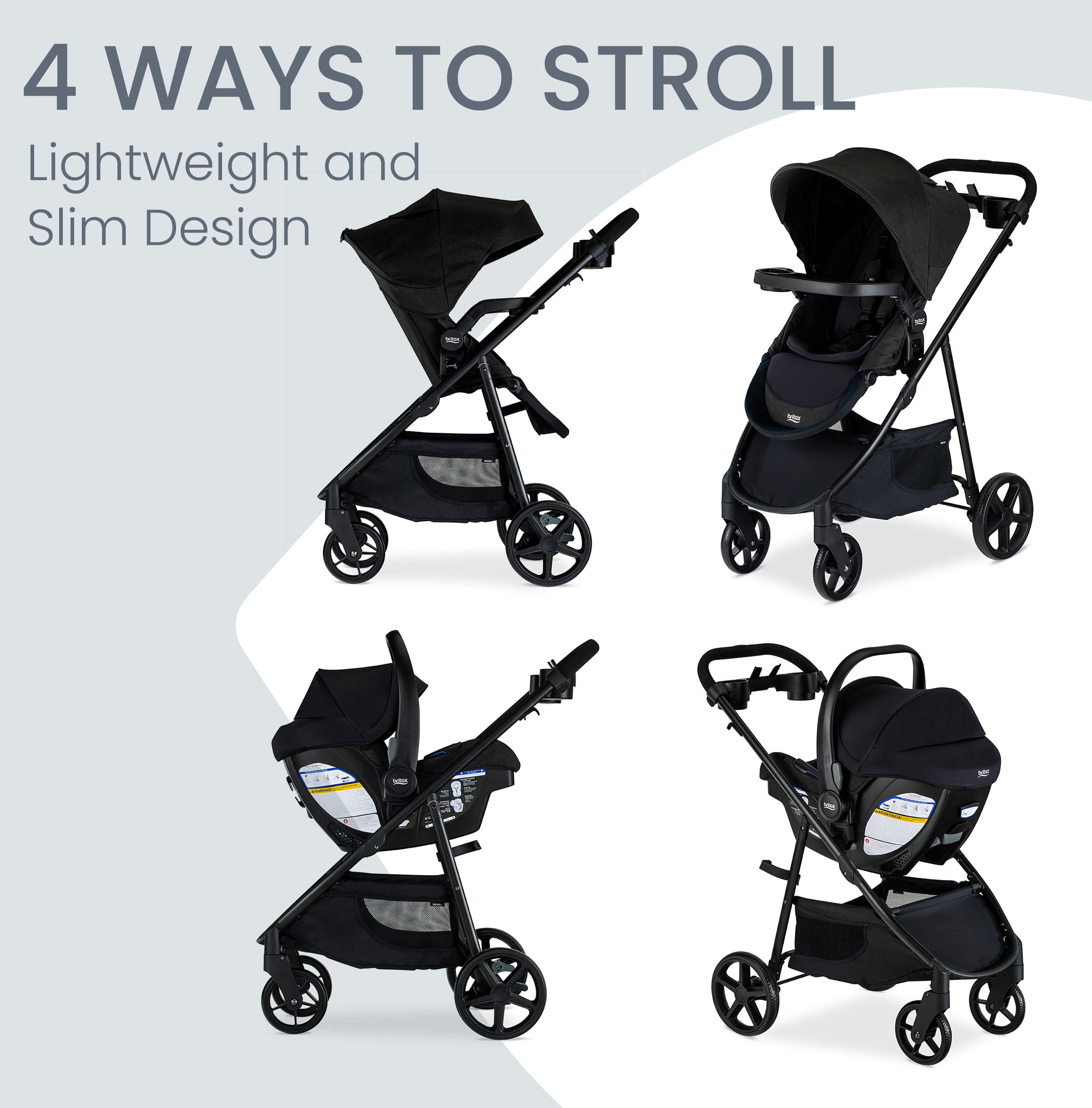 Britax® Willow Brook™ S+ Travel System, Raven Black