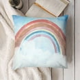 thumbnail image 3 of Soft Pastel Rainbow Stripes Minimal Nature Design by Daphne Polselli Throw Pillow,  Multi-Color, 3 of 5
