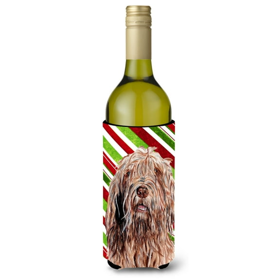 Carolines Treasures SC9805LITERK Otterhound Candy Cane Christmas Wine Bottle Hugger Wine Bottle multicolor