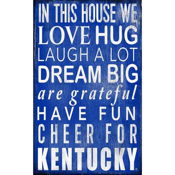 Kentucky Wildcats 11" x 19" Briteline In This House Sign