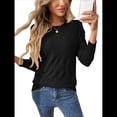thumbnail image 1 of Suéter de Punto Suave para Mujer, Top Informal Elegante de Otoño Negro L, 1 of 8