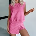 thumbnail image 5 of Heisall Women's Solid Color Two Piece Sets Sleeveless Round Neck Top and Shorts Casual Lounge Sets Summer Spring Outfits, 5 of 9