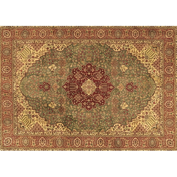 Ahgly Company Indoor Rectangle Medallion Brown Traditional Area Rugs, 2' x 4'