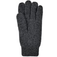 thumbnail image 3 of Bruceriver Men Pure Wool Knit Gloves with Lining and Elastic Rib Cuff, 3 of 5