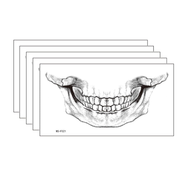 mtvxesu Mouth Teeth Sticker Sticker Dark Wind Funny Makeup Sticker Sale