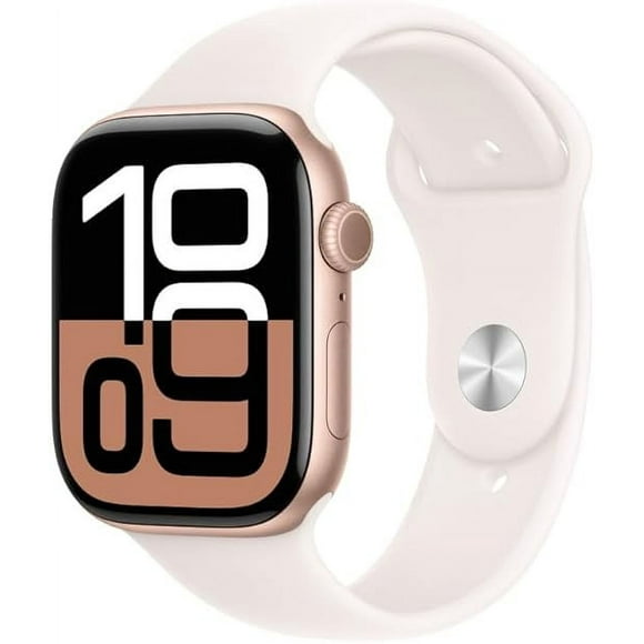 Restored Apple Watch Series 10 (GPS + Cellular) Smartwatch Aluminum Case with Black Sport Band Open Box