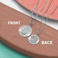 thumbnail image 3 of PicturesOnGold.com Saint Christopher and Saint Michael Double sided Medal Unisex Female Adult - 2/3 inch Size of a Dime - Solid 14K White Gold, 3 of 6