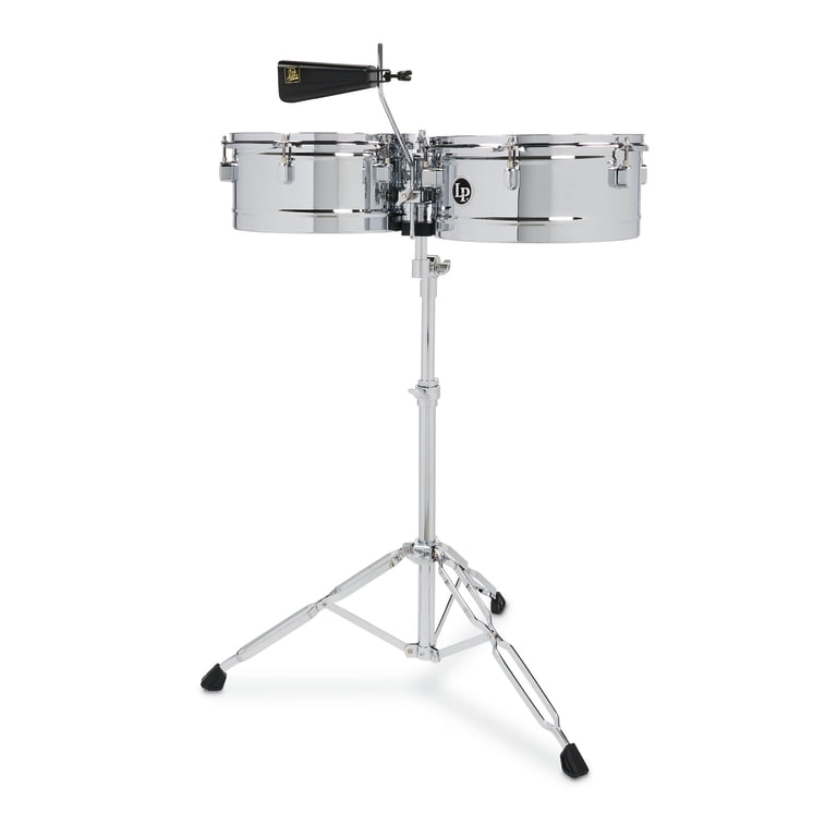 Latin Percussion, Timbale Set, 13 inch and 14 inch, Silver
