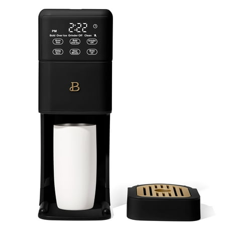 Beautiful Perfect Grind™ Programmable Single Serve Coffee Maker, Black Sesame by Drew Barrymore❗MAY HAVE MISSING PIECES/NEEDS CLEANING❗