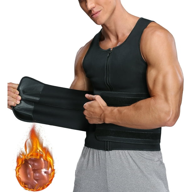 VASLANDA Vaslanda Neoprene Sauna Suit for Men Waist Trainer Vest