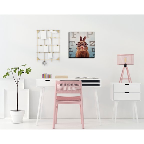 Gango Home Decor Four Eyes; One 12x12in Hand-Stretched Canvas