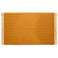 thumbnail image 5 of Bedding Craft Boho Hand-Woven Cotton Bathroom Rug, Tufted with Tassels, 2 x 3 ft, Mustard, 5 of 9