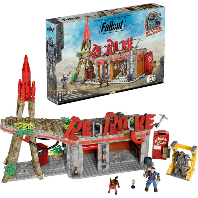 Figuras de acción, juguetes de construcción, Mega Fallout, Red Rocket, 824 unidades