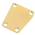 thumbnail image 1 of Bass Neck Plate, Electric Guitar Neckplate Standard Design Metal Easy Installation With 4pcs Screw For Replacement Gold, 1 of 8