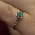 thumbnail image 5 of 14k White Gold Oval Emerald And Diamond Ring, 5 of 8