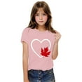 thumbnail image 6 of THDHVS Girls Summer T-Shirts,Summer Casual Tops for Kids,Girls Short Sleeve Heart Print T-Shirts Casual Cotton Tee Tops Blouse Pink 3-4 Years, 6 of 7