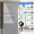thumbnail image 2 of pdqouc Tableau de Liquidation et Calendrier pour Réfrigérateur Ensemble Clair de 1 Tableau Calendrier pour Réfrigérateur Planificateur Réutilisable, Inclut 8 Marqueurs pour Planification et Organisation pour la Maison (11.81 x 15.75 Pouces), 2 of 9