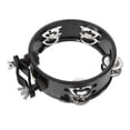 thumbnail image 5 of OFFIGAM -Hat Drum Cymbals Tambourine for Jazz Musicians, Black Wood and Metal, 7.6 x 5.9 x 1.9 Inches, 1 Piece, 5 of 7