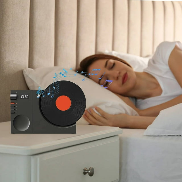 Bluetooth Clock Speaker Vinyl Bluetooth Speaker Record Player Speaker Classic Retro Decor acrylic table vases