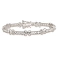 thumbnail image 4 of Sterling Silver Bracelet CZ Fancy Women's Cubic Zirconia mm 7 in -X-, 4 of 5