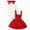 Z163-Red, variant on Cdudpw Baby Girl Clothes Suspender Skirt Newborn Ruffle Romper Dress Bow Headband Fall Outfits(Z163-Red)