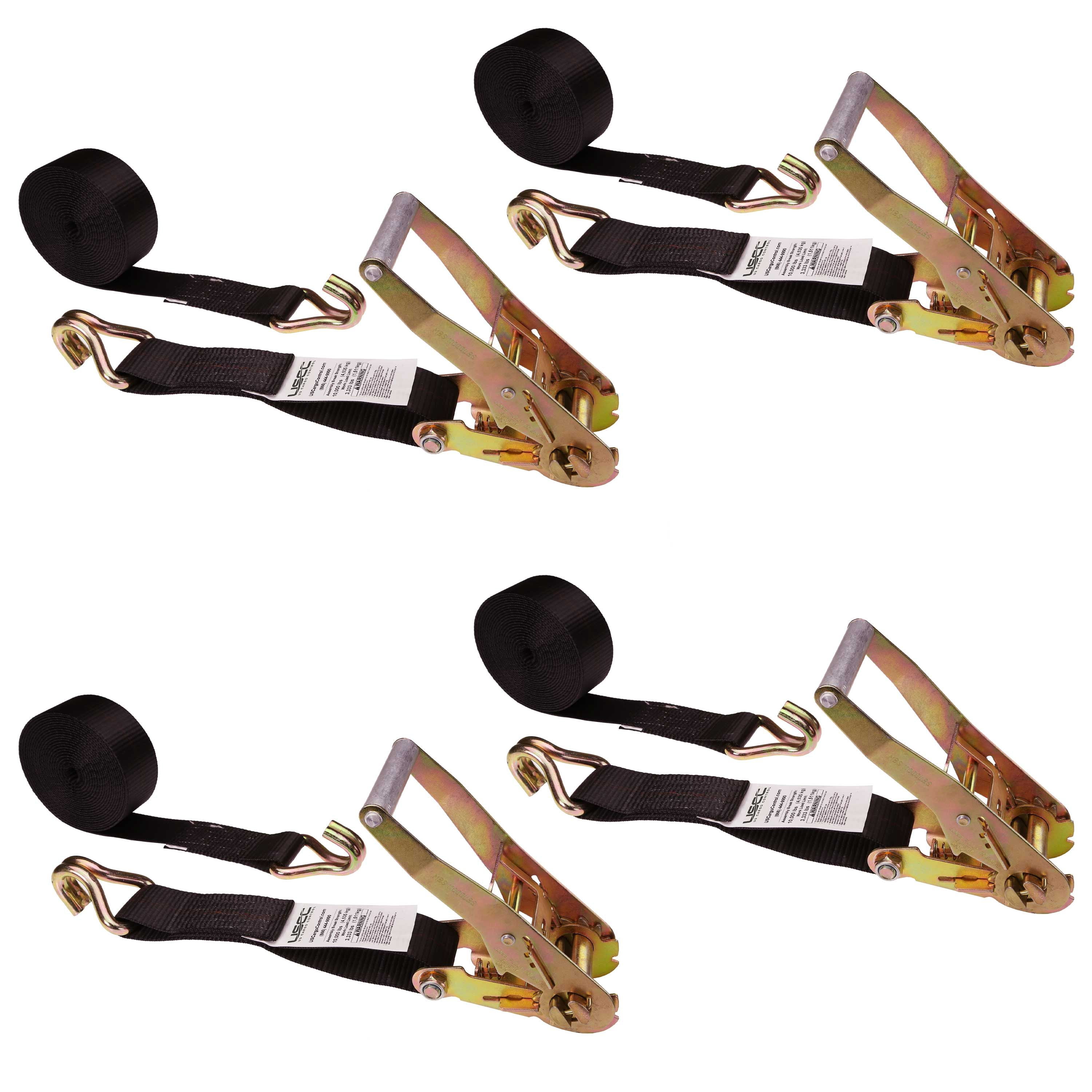 Husky 16 Ft. X 1 1/4-inch Ratchet Tie-Down With S-Hook (4-Pack