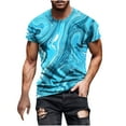 thumbnail image 2 of Styesk T-Shirts pour Hommes Mode Hommes Confortables Imprimés Manches Courtes Col Rond Blouses Chemises, 2 of 5