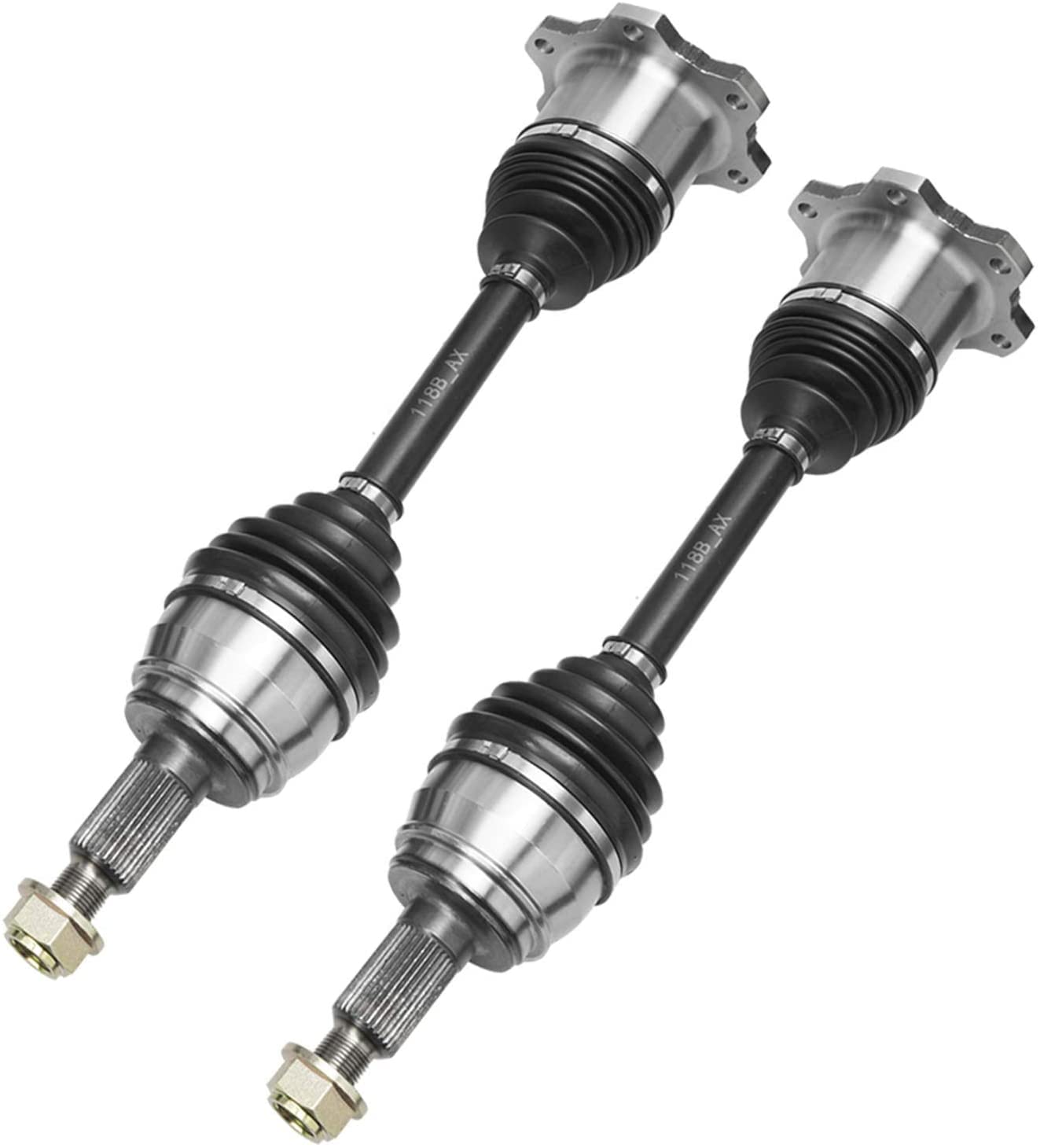 Detroit Axle - 14pc Suspension Kit for 6 Lug 4WD 2007 2008-2013 Silverado Suburban Sierra Yukon XL 1500, 2 CV Axles, 2 Upper Control Arms, 2 Lower Ball Joints, 4 Tie Rods, 2 Sway Bar Links, 2 Boots