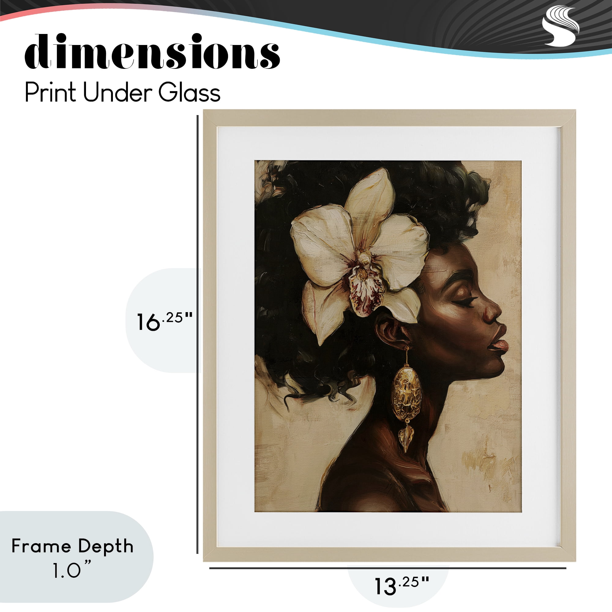 Stupell Industries Orchid Majesty Portrait Birch Framed Print Under Glass, design by Svetlana Aleynikova
