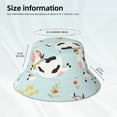 thumbnail image 6 of Kll Cute Cows Bucket Hat For Women Men Packable Travel Beach Sun Hat Outdoor Rave Accessories Reflective Fisherman Cap, 6 of 9