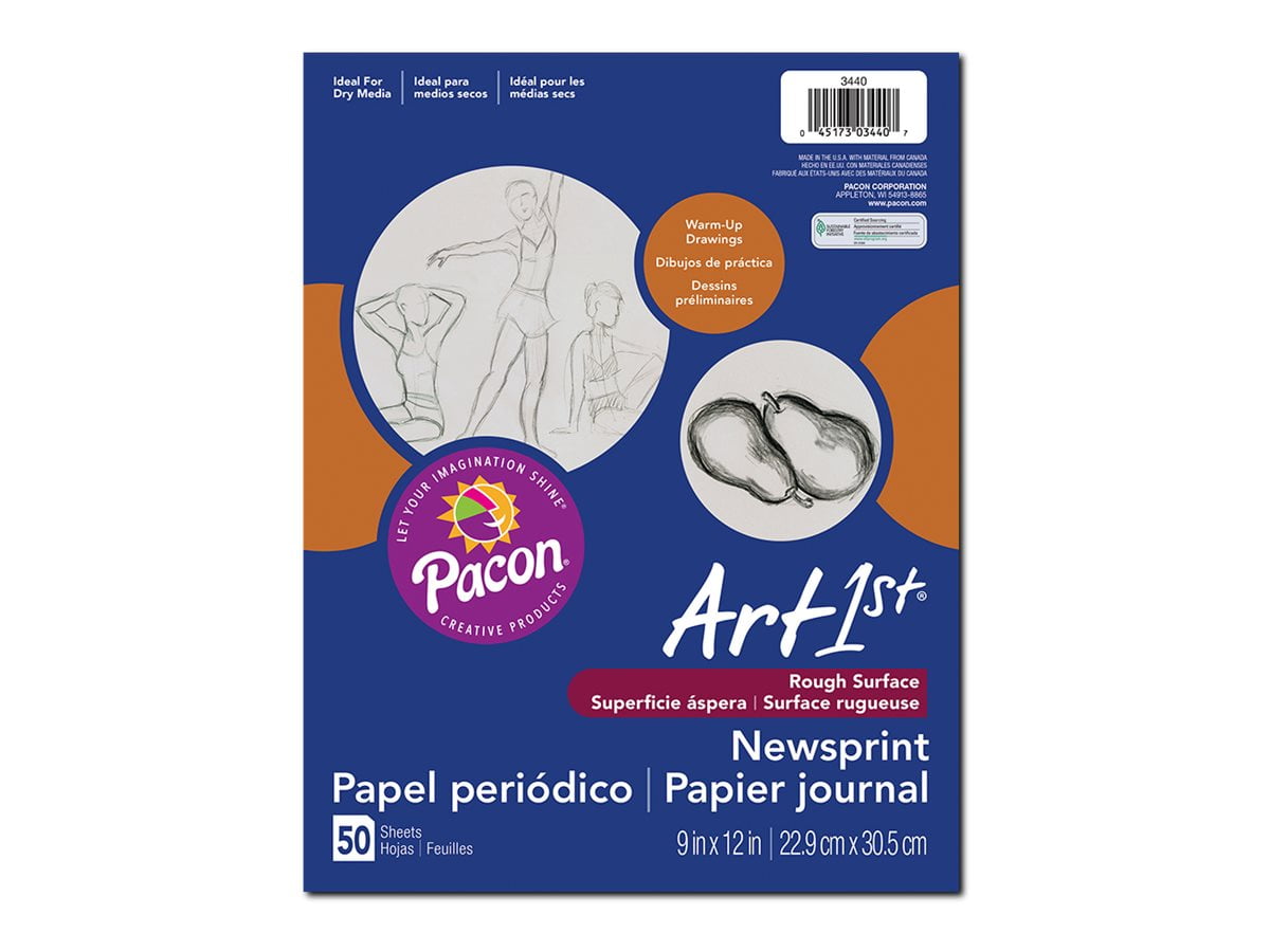 Art1st Newsprint pad 9.02 in x 12 in 50 sheets white Walmart