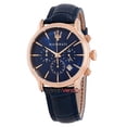 thumbnail image 1 of Maserati Epoca Cadran Bleu en Cuir Bleu Montre pour Hommes R8871618007, 1 of 3