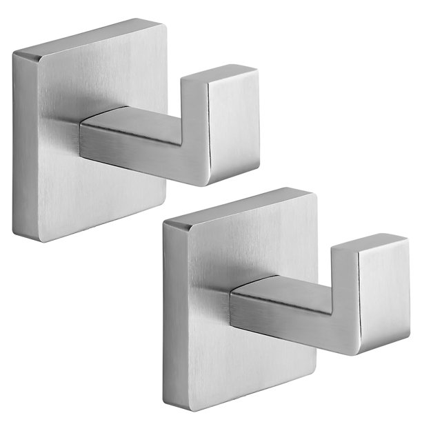 Ganchos para toallas Fenas, de acero inoxidable, montados en la pared, níquel cepillado