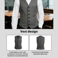 thumbnail image 4 of Men's 3 Piece Check pattern Suit - Two Button Business Wedding Prom Tuxedo (Jacket+Vest+Pants), 4 of 7