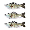 thumbnail image 1 of Lot de 3 Leurres de Pêche Conçus en Poisson Eau Salée Appât Réutilisable avec Perles Attraction Extérieure Swimbaits Artificiels Crankbait 10cm Type 14, 1 of 8
