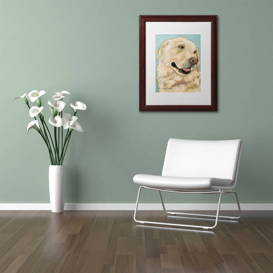 Trademark Fine Art 16 x 20 Animals Matted Framed Art ' Jasper ' by Pat Saunders-White