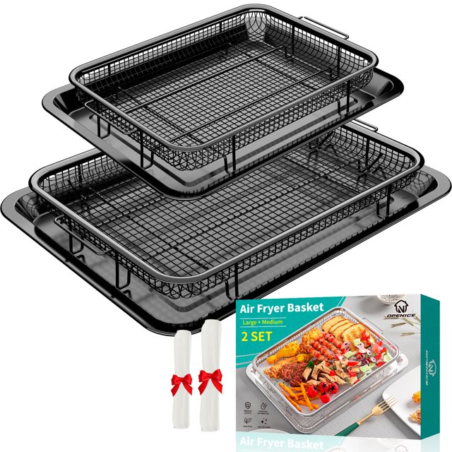 Juego de cestas Air Fryer OPENICE para horno con sartenes y pergamino