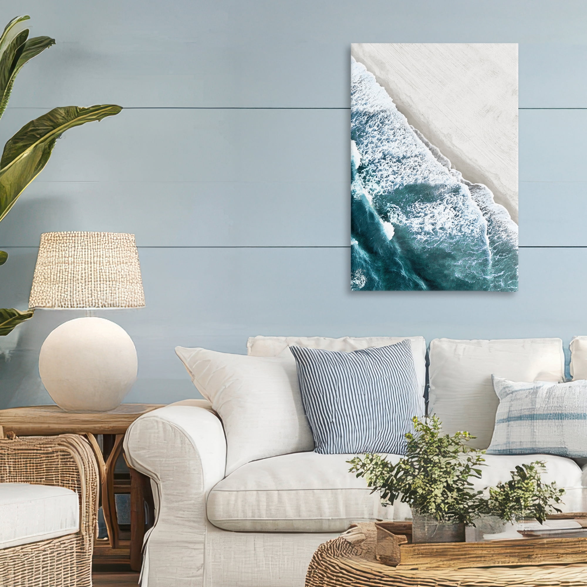 Stupell Industries Corolla Beach Breezy Shoreline Canvas Wall Art, design by Natalie Carpentieri