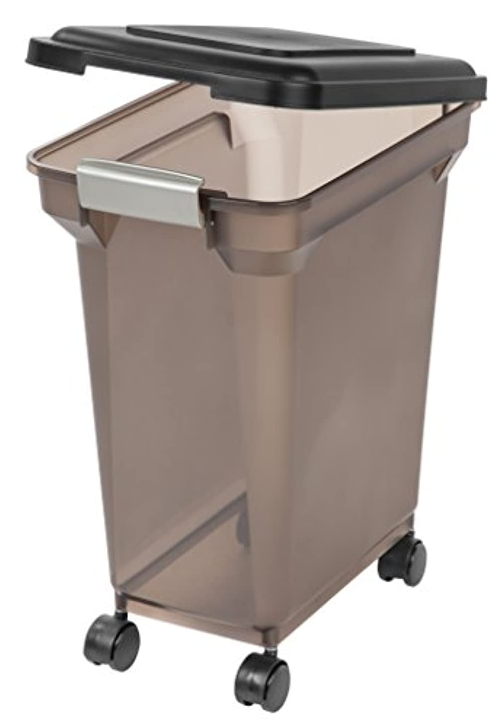 IRIS USA Premium Airtight Pet Food Storage Container 22 Pounds Smoke