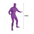 thumbnail image 3 of Unisex Spandex Stretch Adult Costume,Disappearing Man Body Suit,Long Sleeve Unitard Zipper Dance Leotard Bodysuit for 175-185cm People, 3 of 7