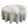 thumbnail image 4 of Fashionable Round Tablecloth 60x60in(153x153cm) – Waterproof Polyester Table Cover with Full Print Design, Wrinkle Resistant & Washable for Kitchen Dining Party Decor, 4 of 6