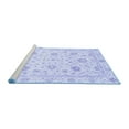thumbnail image 2 of Ahgly Company Machine Washable Indoor Square Oriental Blue Modern Area Rugs, 5' Square, 2 of 4