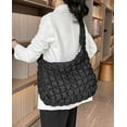thumbnail image 4 of Quilted Tote Bag for Women Puffer Bags Large Padding Shoulder Bag Dumpling Underarm Bag Tote Bag Cloud Handbags with Zip, 4 of 7