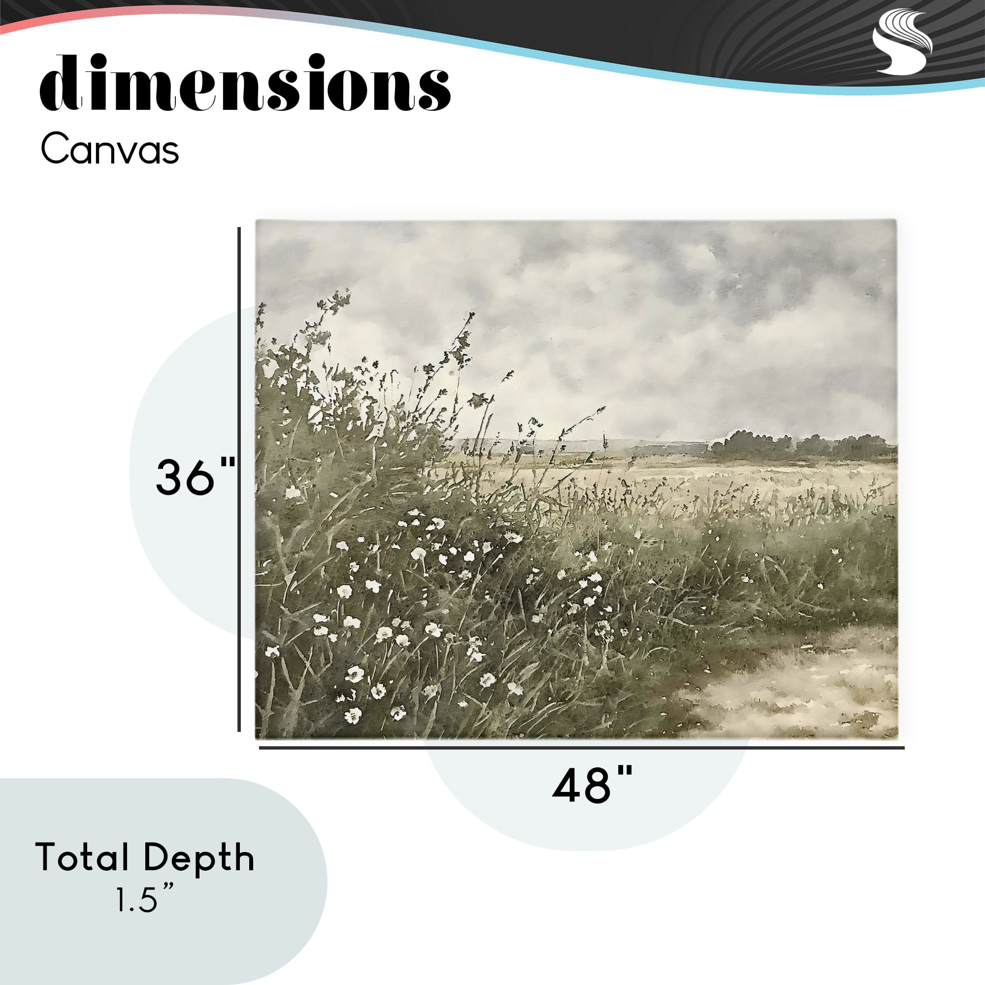 Stupell Industries Soft Meadow Landscape at Dusk Canvas Wall Art, design by Riley B
