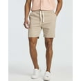 thumbnail image 3 of 3 Pack: Men's Cotton 7" Walk Short With Back Pocket & Drawstring - Casual Wear, 3 of 6